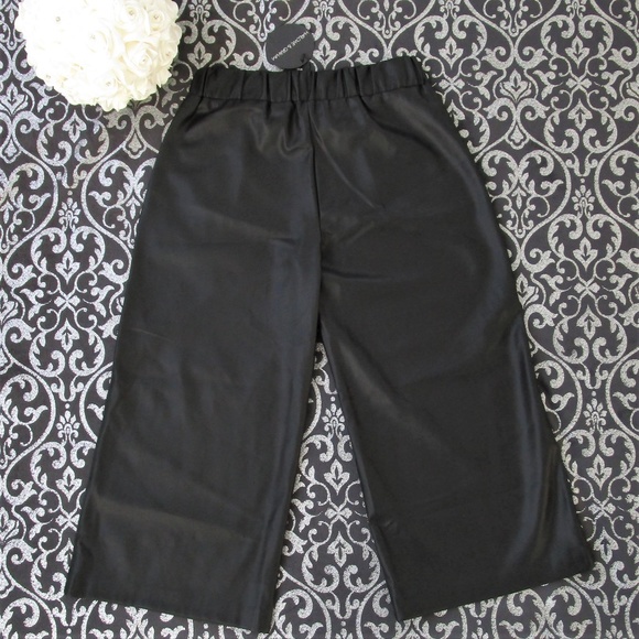 NWT Nordstrom Leather Capri Wide Leg Pocket Pants - Picture 3 of 6